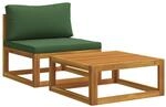 Modulares Sofa-set Mit Kissen 2 Stk. Massivholz Akazie Natur Vidaxl