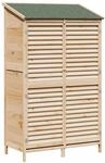 Vidaxl Garden Shed Natural 106 X 56 X 176.5 Cm Solid Fir Wood