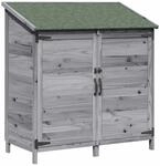 Vidaxl Garden Shed Grey 106 X 56 X 113.5 Cm Solid Fir Wood