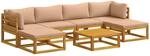 Sofa-set 7 Stk. Natur Massivholz Akazie Vidaxl