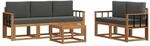 Vidaxl Outdoor Sofa Set 6 Pcs Natural And Anthracite