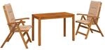 Garden Dining Set Natur Massivholz Akazie Vidaxl