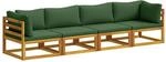 Sofa-set 4 Stk. Natur Massivholz Akazie Vidaxl