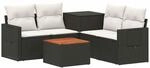 Sofa Set 6 Stk. Schwarz Und Cremewei&szlig; 55 X 55 X 37 Cm Vidaxl