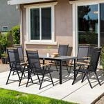 Klappbares Gartenm&ouml;bel-set F&uuml;r 6 Personen, 1 Tisch Und 6 St&uuml;hle, Aluminium