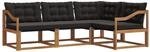Vidaxl Outdoor Sofa Set 4 Pcs Natural And Black