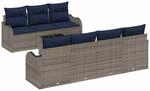 Sofa Set 8 Stk. 7-sitzanzahl Grau Poly-rattan Vidaxl