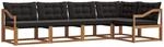 Vidaxl Outdoor Sofa Set 5 Pcs Natural And Black