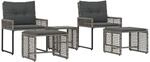 Vidaxl Outdoor Furniture Set 5 Pcs Grey