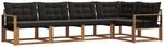 Vidaxl Outdoor Sofa Set 5 Pcs Natural And Black