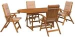 5-teiliges Garten-esszimmer-set Natur Massivholz Akazie Vidaxl