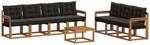 Vidaxl Outdoor Sofa Set 8 Pcs Natural And Black
