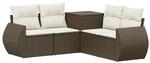 Sofa Set 5 Stk. Braun Und Creme Wei&szlig; 188 X 188 X 85 Cm Vidaxl