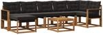 Vidaxl Outdoor Sofa Set 8 Pcs Natural And Black