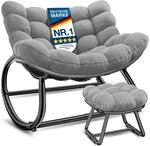 Kesser&reg; Schaukelstuhl Indoor/outdoor, Bis 120 Kg - Xxl Chillexer Pro, Grau