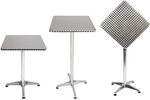 Mojawo - Bistrostehtisch Aluminium 60x60cm H&ouml;henverstellbar...