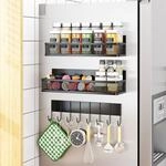 Magnetisches Gew&uuml;rzregal F&uuml;r K&uuml;hlschrank, 3er Set Mit Haken,...