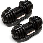Km-fit Verstellbare Kurzhanteln 2er-set (1,5-12,5 Kg), 11 Gewichtsstufen &...