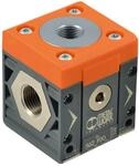 Riegler Luftabnahme 4-wege &raquo;syntesi&laquo;, Bg2, G 3/8, Abg. 1x G 3/8, 3x G 1/4