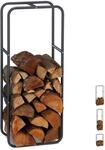 Relaxdays - Kaminholzregal, Holzscheite Stapelhilfe, Aus Stahl, Innen Und Au&szlig;en,