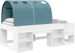 Hochbett F&uuml;r Kinder Mit Stauraum 3 Stk. Wei&szlig; Und Hellblau Vidaxl