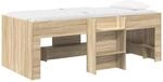 Hochbett F&uuml;r Kinder Sonoma-eiche 100 X 200 Cm Holzwerkstoff Vidaxl