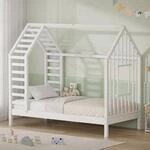 Ml-design Kinderbett 80x160cm Mit Lattenrost, Hausbett Mit Dach Und Fenster,