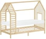 Ml-design Kinderbett 90x200 Cm Mit Matratze & Lattenrost, Hausbett Mit Dach,