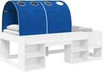 Hochbett F&uuml;r Kinder Mit Stauraum 3 Stk. Wei&szlig; Und Blau Vidaxl