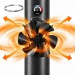 Relaxdays Kaminventilator, Ohne Strom, Magnetisch, 6 Bl&auml;tter, Hbt: 21,5x17x11 Cm,
