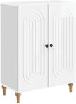 Vidaxl Sideboard High Gloss White 66 X 34.5 X 90 Cm Engineered Wood