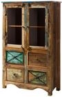 Highboard Altholz 95x40x150 Mehrfarbig Lackiert Nature Of Spirit 140