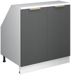 Dachschr&auml;genschrank Rion, Anthrazit-gold, 80 X 81.6 Cm Mit 2 T&uuml;ren, Schrankkorpus