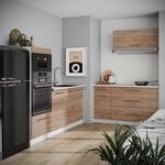K&uuml;chenzeile Fame-line, Goldkraft Eiche/wei&szlig;, 340 Cm, Ap Anthrazit, Vicco