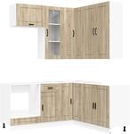 K&uuml;cheneinheit Porto 8 Stk. Sonoma-eiche Holzwerkstoff Vidaxl
