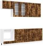 K&uuml;cheneinheit Kalmar 8 Stk. Ger&auml;ucherte Eiche Holzwerkstoff Vidaxl