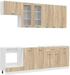 K&uuml;cheneinheit Lyon 8 Stk. Sonoma-eiche Holzwerkstoff Vidaxl