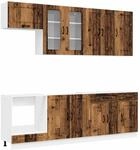 K&uuml;cheneinheit Kalmar 8 Stk. Altholz Holzwerkstoff Vidaxl