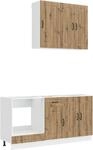 Vidaxl Kitchen Unit Kalmar 5 Pcs Artisan Oak Engineered Wood