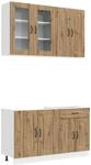 Vidaxl Kitchen Unit Kalmar 4 Pcs Artisan Oak Engineered Wood