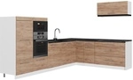 Eckk&uuml;che Fame-line, Goldkraft Eiche/wei&szlig;, 327 X 227 Cm Ohne Arbeitsplatte, Vicco