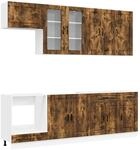 K&uuml;cheneinheit Porto 8 Stk. Ger&auml;ucherte Eiche Holzwerkstoff Vidaxl