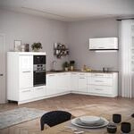 Eckk&uuml;che Fame-line, Wei&szlig; Hochglanz/wei&szlig;, 327 X 227 Cm Ohne Arbeitsplatte, Vicco