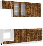 K&uuml;cheneinheit Lyon 8 Stk. Ger&auml;ucherte Eiche Holzwerkstoff Vidaxl