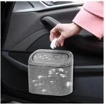 Auto M&uuml;lleimer Mit Deckel, Strass, Auslaufsicher, Multifunktional, Wei&szlig;