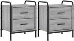 Nachttisch 2 Stk. Sonoma-grau 40 X 30 X 50 Cm Holzwerkstoff Vidaxl