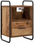 H&auml;ngender Nachttisch Altholz 40 X 30 X 60 Cm Holzwerkstoff Vidaxl