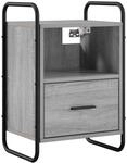 H&auml;ngender Nachttisch Sonoma-grau 40 X 30 X 60 Cm Holzwerkstoff Vidaxl