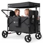 Sunula Faltbar Bollerwagen Mit Dach Und Xxl-r&auml;dern (25/20 Cm), Schiebe- Und Zieh