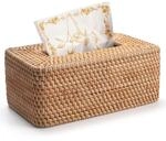 Kosmetikt&uuml;cherbox Rattan Rechteckig, Geflochten, Natur, Dekorativ